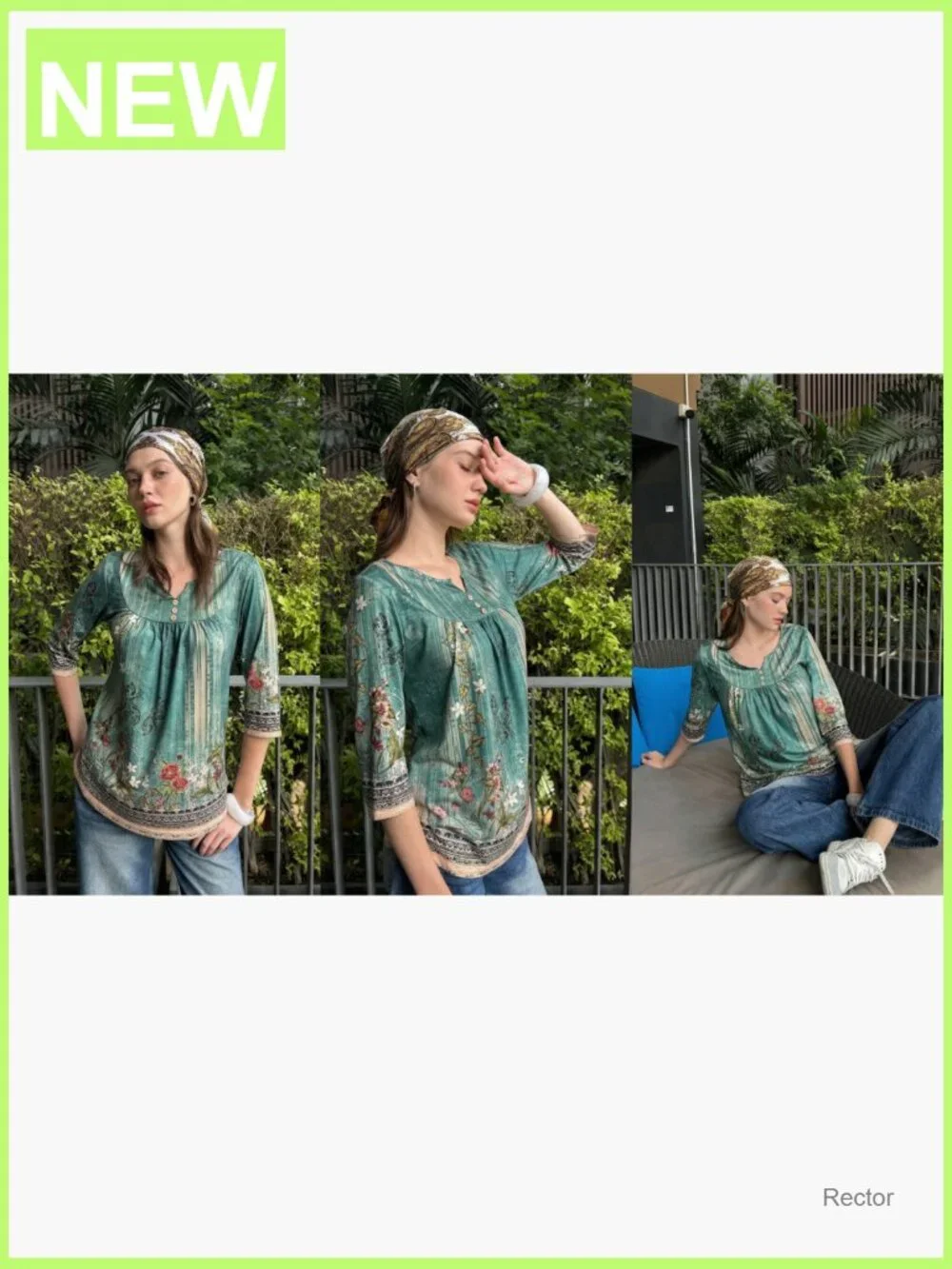 3/4 Sleeve V Neck Tunic Blouse Dressy Casual Work Top - Picture 7 of 7